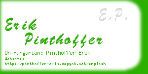 erik pinthoffer business card